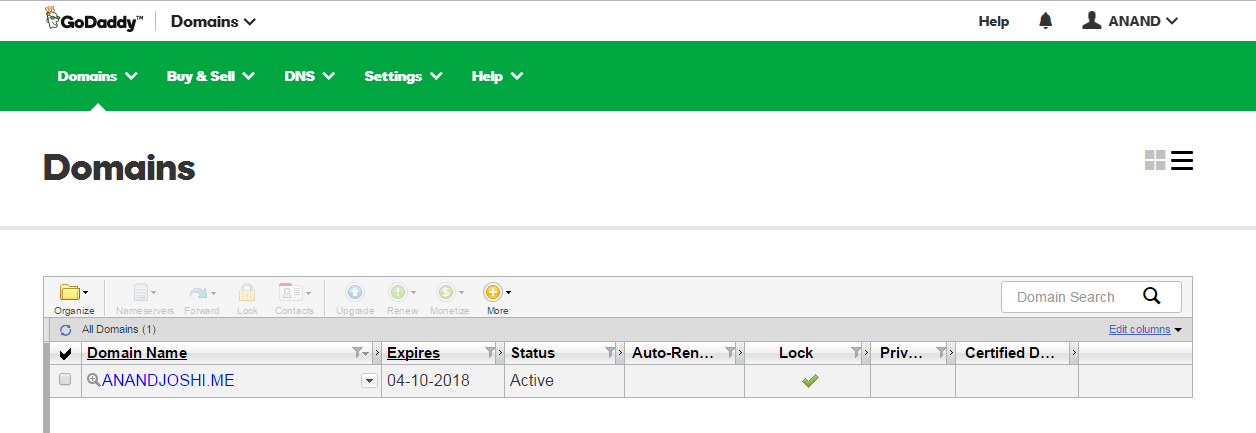 domain-dashboard